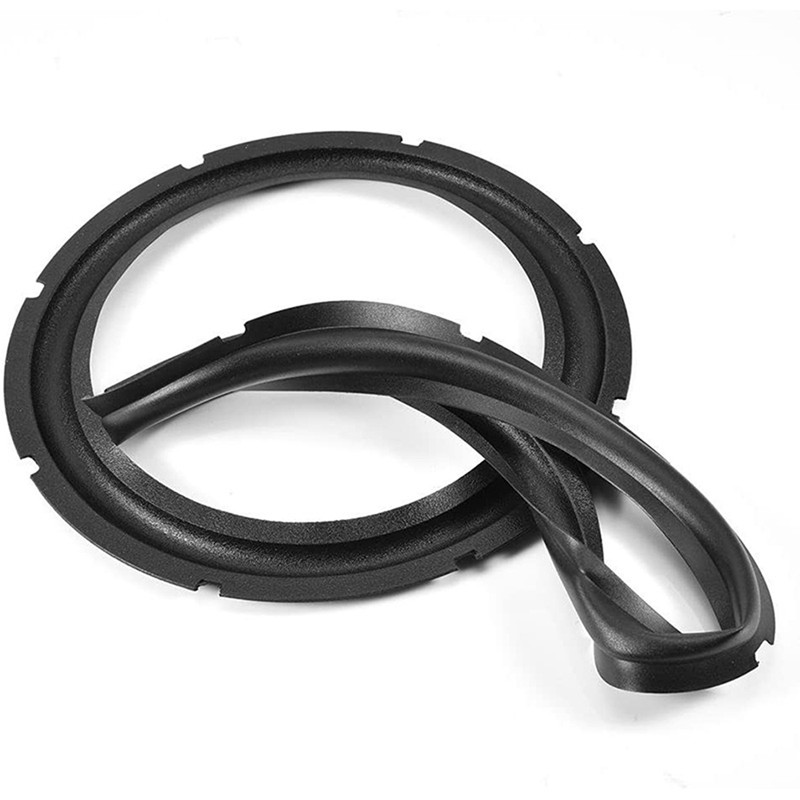 Difuzor din cauciuc perforat de 10 inchi, cu margini de spumă, inele surround pentru subwoofer, piese de schimb pentru repararea difuzoarelor (negru) (4 buc)