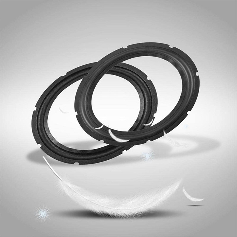 Difuzor din cauciuc perforat de 10 inchi, cu margini de spumă, inele surround pentru subwoofer, piese de schimb pentru repararea difuzoarelor (negru) (4 buc)