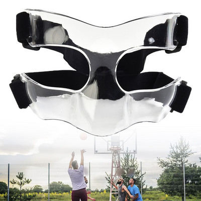 Sports Nasal Adjustable Face Guard Impact Shield Protector Gear Basketball Football Sports Supplies Black Mask