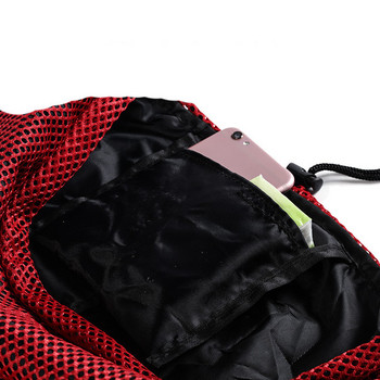 Големи баскетболни чанти За топки Мрежест пакет с шнурове Фитнес чанта с кофа Външна водоустойчива баскетболна раница Спорт