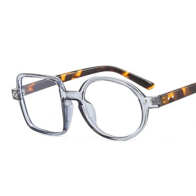 Πρωτοτυπία αστεία γυαλιά χορού χορού Προσωποποιημένο τετράγωνο κύκλο ταιριαστό χρώμα Γυαλιά γυαλιά Σκελετός Hip Hop Fashion Επίπεδα γυαλιά καθρέφτη