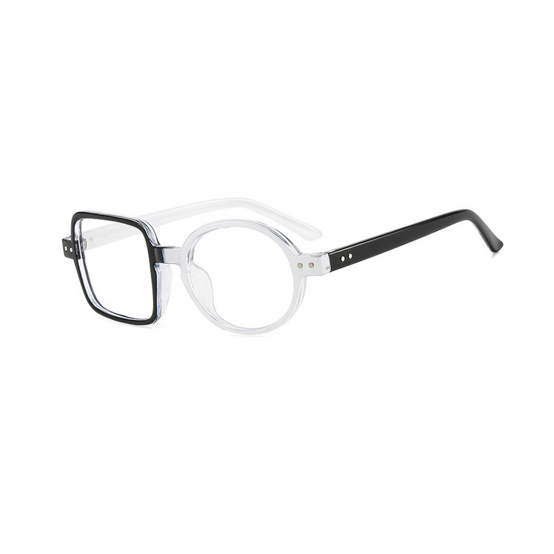 Πρωτοτυπία αστεία γυαλιά χορού χορού Προσωποποιημένο τετράγωνο κύκλο ταιριαστό χρώμα Γυαλιά γυαλιά Σκελετός Hip Hop Fashion Επίπεδα γυαλιά καθρέφτη