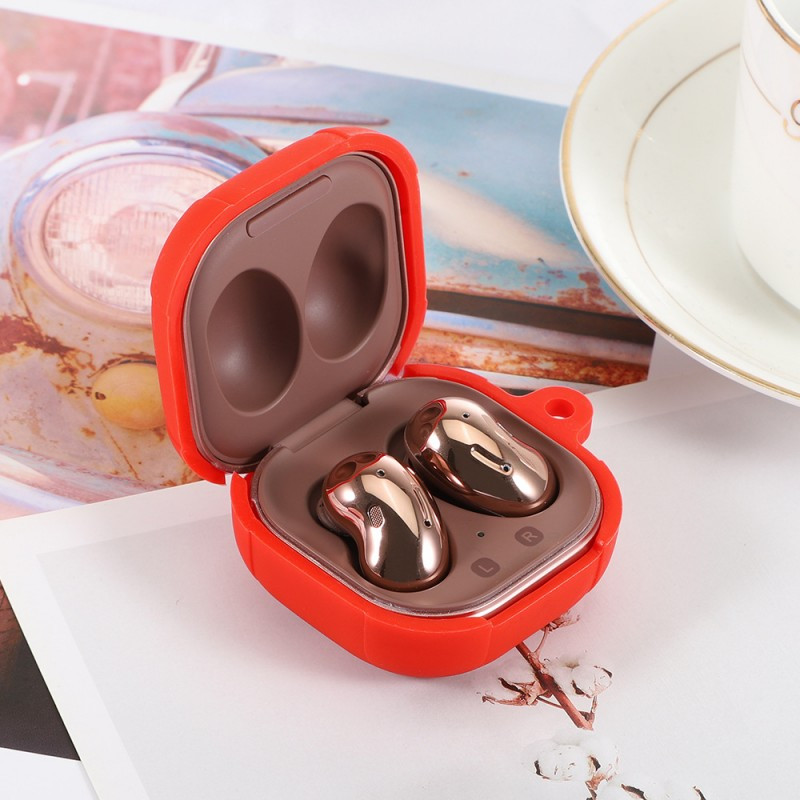 Skirtas Samsung Galaxy Buds 2Pro Buds 2 Minkštas silikoninis dėklas Buds Pro pumpurams Live vienspalvis dėklas Galaxy Buds 2 sagtimi