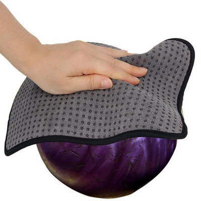 Mikropluošto boulingo valymo rankšluostis Mikropluošto boulingo šepetėlis su EZ Grip neslystančiu boulingo kamuoliuku valymui