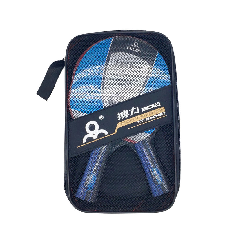 Set reketa za stolni tenis, 3 zvjezdice, duga/kratka drška, topolovo drvo za učenike, veslo za stolni tenis