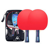 2 vnt stalo teniso raketės irklas su laikymo dėklu Stalo teniso raketės pradedantiesiems Stalo teniso raketės Pingpong Penhold Shakenhand rankena