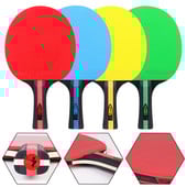 Rachetă de tenis de masă Strong Spin, cu 7 straturi, din lemn pentru bâtă de ping-pong Rachetă de tenis de masă cu mâner lung, roșu/galben/bule/verde