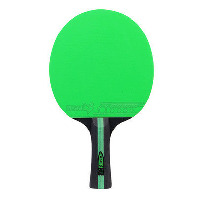 Rachetă de tenis de masă Strong Spin, cu 7 straturi, din lemn pentru bâtă de ping-pong Rachetă de tenis de masă cu mâner lung, roșu/galben/bule/verde
