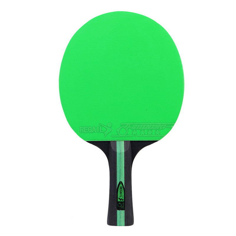 Rachetă de tenis de masă Strong Spin, cu 7 straturi, din lemn pentru bâtă de ping-pong Rachetă de tenis de masă cu mâner lung, roșu/galben/bule/verde