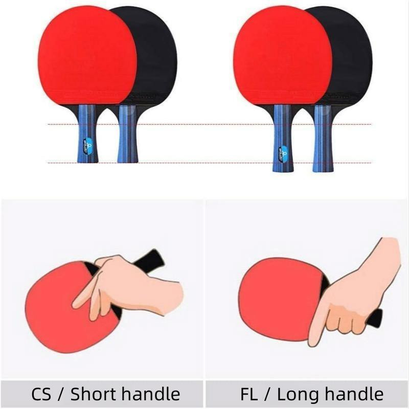 Σετ επιτραπέζιας αντισφαίρισης ρακέτας πινγκ πονγκ 2 τμχ για αρχάριους Εκπαιδευτικά σπυράκια από καουτσούκ Ρακέτα πινγκ πονγκ Υψηλής ποιότητας Μπατ λεπίδας