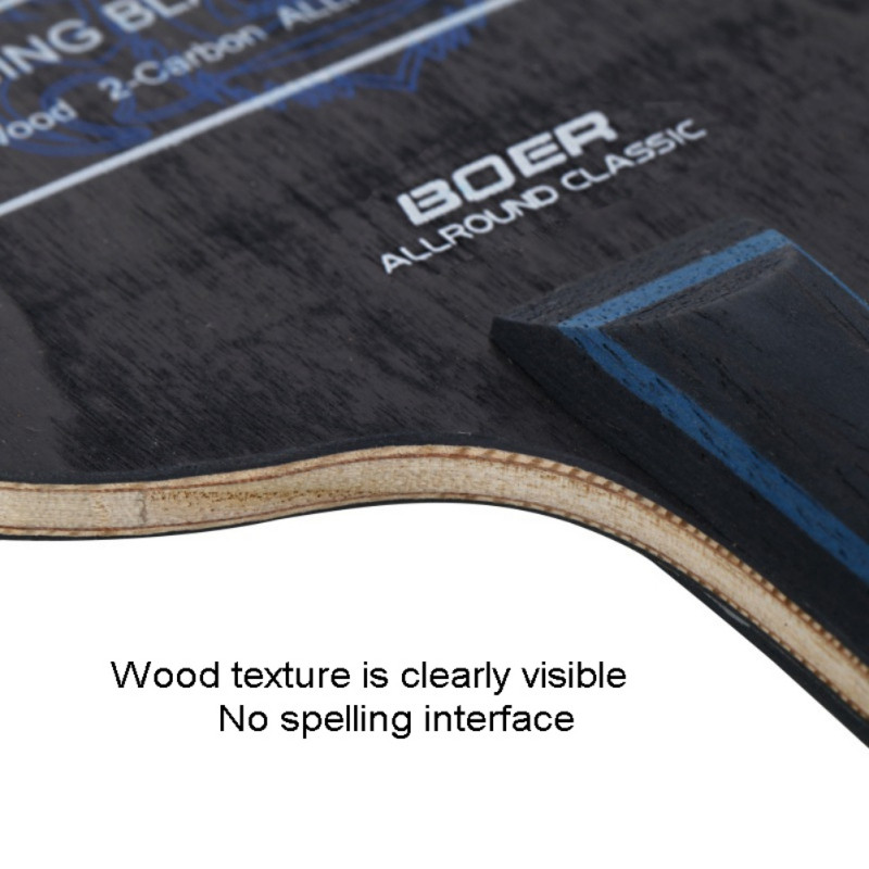 Lauatennise reketi põhjaplaat Pingpongi põhjaplaat Lühike käepide / pliiatsihoidja põrutuskindel Blade Paddle lauatennisereket