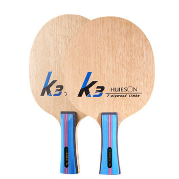 Huieson Професионално 7-слойно острие за тенис на маса от масивна дървесина Мощно гребло за пинг-понг Ayous за играчи с каране на кръгове K3