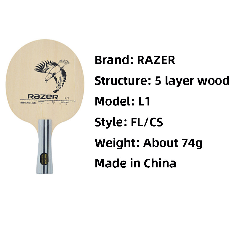 Razer reket za stolni tenis Blade (L1,L2,L8,L9) brza oštrica za ping pong za brzonapadajuće ofenzivne igrače
