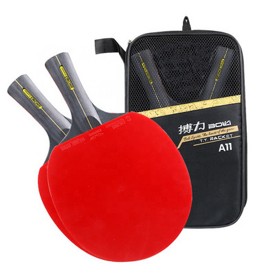 1 чифт 6 звезди Комплект ракети за тенис на маса Ping Pong Paddle Гумено острие за тенис на маса Пъпки в Pingpong Paddle Racket Club Training