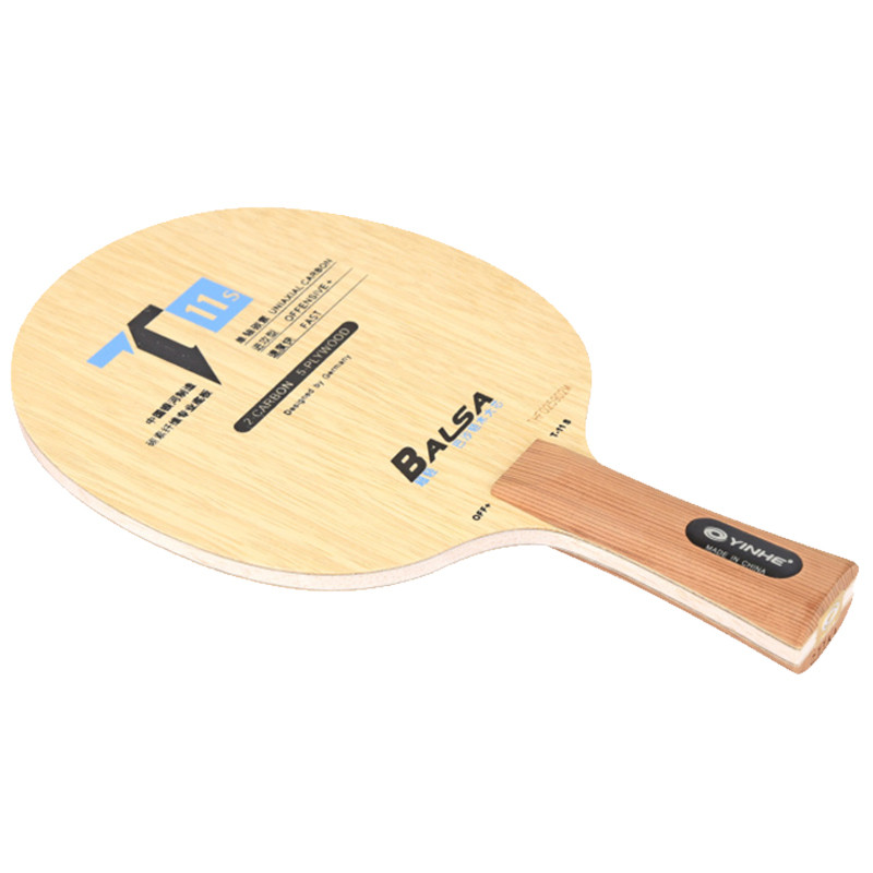 „Yinhe T-11s“ stalo teniso ašmenys 5 medienos 2 anglies įžeidžiantys stalo teniso raketės peiliai, skirti greitai atakuoti su kilpine pavara