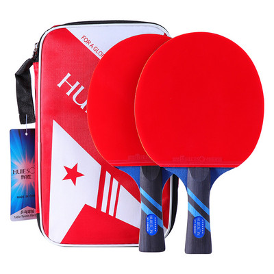 Huieson M serijos 7 žvaigždučių stalo teniso rakečių rinkinys su dvigubais guminiais spuogeliais, 1 poros stalo teniso irklas su krepšiu pradedantiesiems