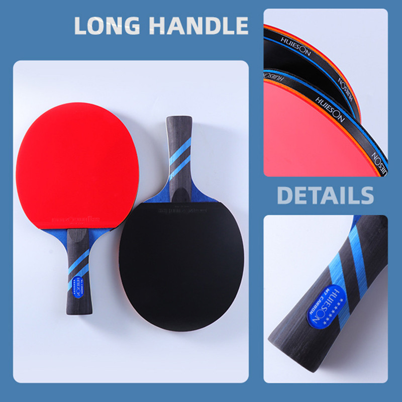 Huieson M serijos 7 žvaigždučių stalo teniso rakečių rinkinys su dvigubais guminiais spuogeliais, 1 poros stalo teniso irklas su krepšiu pradedantiesiems