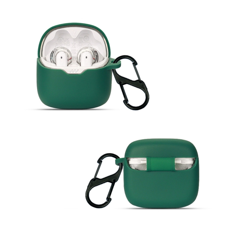 Silikona austiņu aizsargvāciņš priekš JBL Tune Flex Cover Triecienizturīgs apvalks, mazgājams korpuss Pretputekļu silikona uzmava