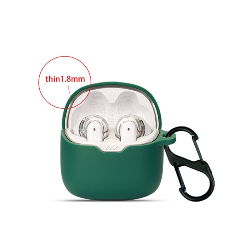 Silikona austiņu aizsargvāciņš priekš JBL Tune Flex Cover Triecienizturīgs apvalks, mazgājams korpuss Pretputekļu silikona uzmava