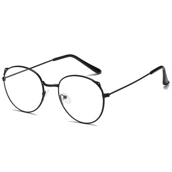 Сладки очила с уши за котки Супер сладки очила против синя светлина Прозрачни очила Рамки за очила с нулева степен Женски фалшиви очила