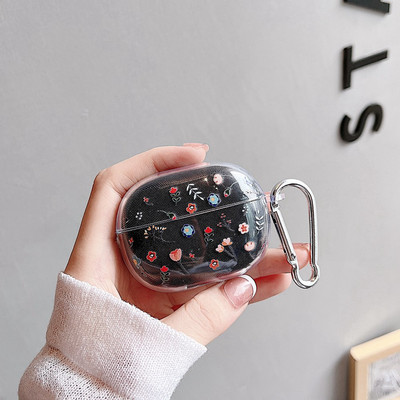 Husă de protecție cu flori drăguță pentru căști pentru Xiaomi Redmi Buds 3 Lite TWS, transparentă, moale, Buds 3 Pro 4, capac cutie de încărcare pentru căști
