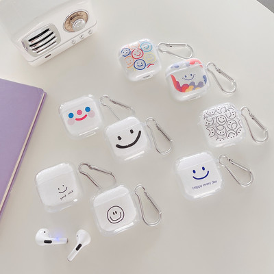 Smiley Soft átlátszó szilikon fülhallgató tok Mini Pro 4 TWS-hez Air Pro 4 5 fülhallgató-tokhoz Mini Pro 5 TWS-hez Capa Fundas