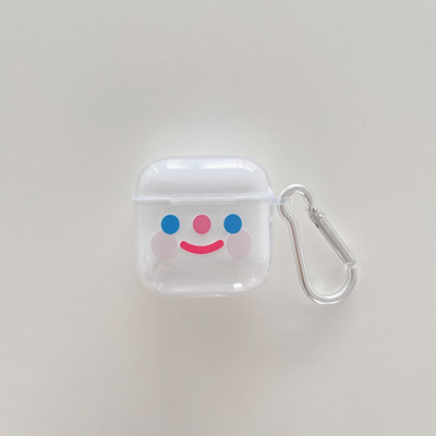 „Smiley Soft Clear“ silikoninis ausinių dėklas, skirtas „Mini Pro 4 TWS“, skirtas „Air Pro 4 5“ ausinių dėklas, skirtas „Mini Pro 5 TWS Capa Fundas“