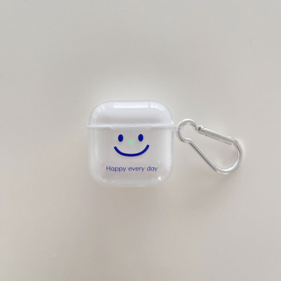 „Smiley Soft Clear“ silikoninis ausinių dėklas, skirtas „Mini Pro 4 TWS“, skirtas „Air Pro 4 5“ ausinių dėklas, skirtas „Mini Pro 5 TWS Capa Fundas“