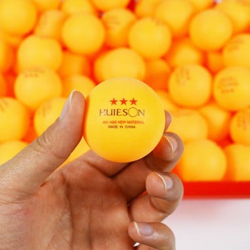 Huieson 3 звезди 40+ 2,8 г топки за тенис на маса 50 100 бр. Нов материал ABS пластмасови топки за пинг-понг Топки за тренировки по тенис на маса