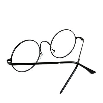 Анти синьо Унисекс Жени Мъже Ретро кръгла метална рамка Прозрачни стъкла Очила UV 400 сребро злато анти-радиация Nerd очила Очила