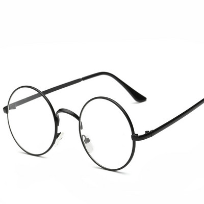 Anti-mėlynas Unisex Moterys Vyriški Retro apvalūs metaliniai rėmeliai Skaidrūs lęšiai akiniai UV 400 sidabro aukso anti-radiacija Nerd akiniai akiniai