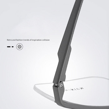 Очила с метална рамка с половин рамка за мъже и жени Ултра леки очила за късогледство от алуминиево-магнезиева сплав