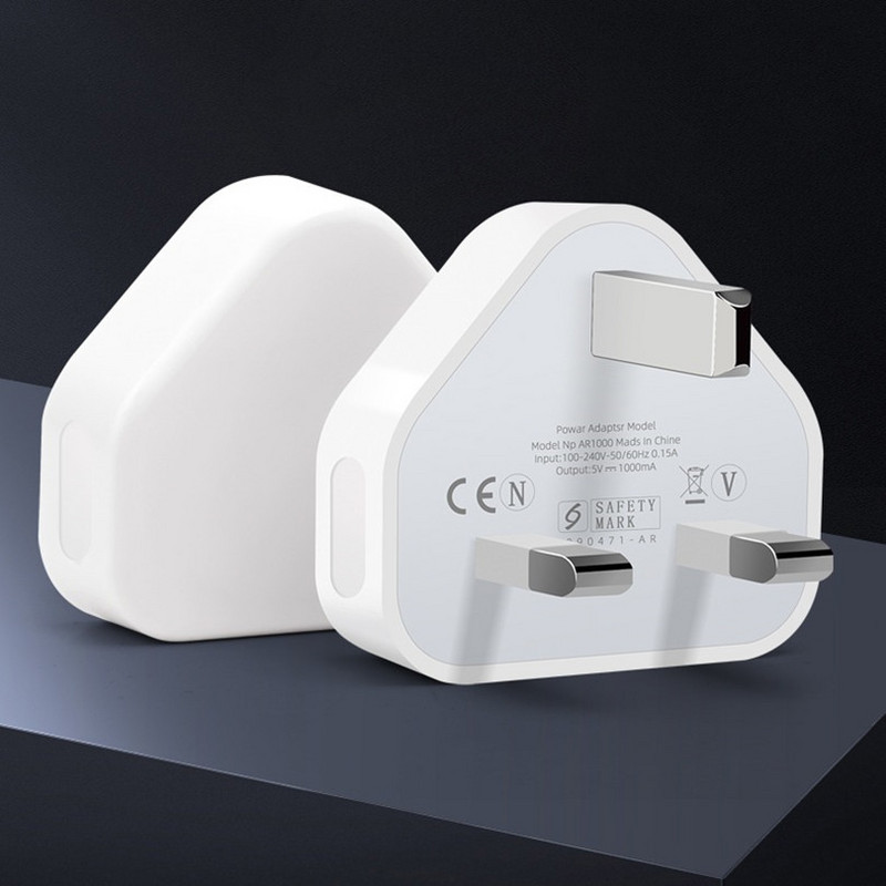 1A USB įkroviklis 3 kontaktų sieninis adapteris 1/2/3 kelių prievadų kelioniniai adapteriai keitiklis Greitas įkrovimas JK kištukas, skirtas iPhone Samsung S9 planšetiniam kompiuteriui