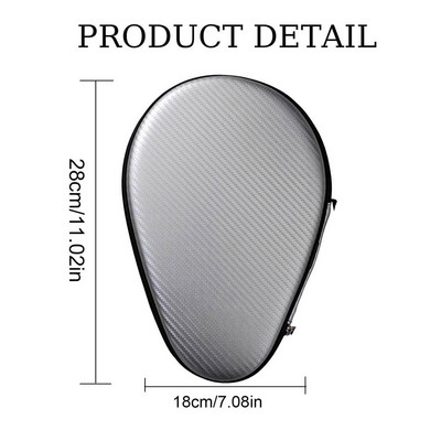 Asztalitenisz ütő tárolótáskák Pingpong Hard Shell tok Pingpong ütőkészlet Tök alakú hordozható asztalitenisz ütőhuzat