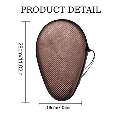 Asztalitenisz ütő tárolótáskák Pingpong Hard Shell tok Pingpong ütőkészlet Tök alakú hordozható asztalitenisz ütőhuzat