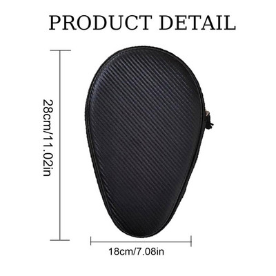 Asztalitenisz ütő tárolótáskák Pingpong Hard Shell tok Pingpong ütőkészlet Tök alakú hordozható asztalitenisz ütőhuzat