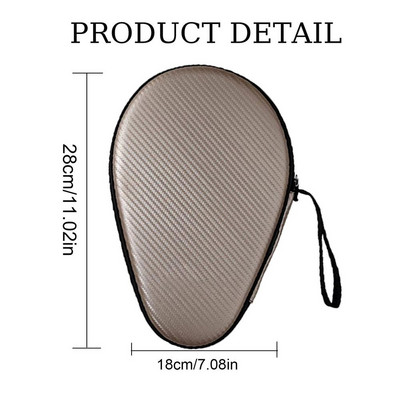 Asztalitenisz ütő tárolótáskák Pingpong Hard Shell tok Pingpong ütőkészlet Tök alakú hordozható asztalitenisz ütőhuzat