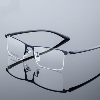 Извънгабаритни очила за мъже, жени, правоъгълни очила с половин ръб, метална рамка за диоптрични очила за оптични лещи, късогледство, пресбиопия