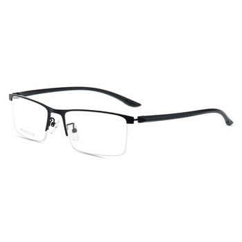 Извънгабаритни очила за мъже, жени, правоъгълни очила с половин ръб, метална рамка за диоптрични очила за оптични лещи, късогледство, пресбиопия