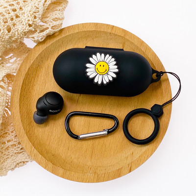 Κάλυμμα ακουστικών DIY Cartoon για θήκη Sony WF-C500 με Αξεσουάρ θήκης σιλικόνης Ασύρματο κουτί ακουστικών Bluetooth με κορδόνι