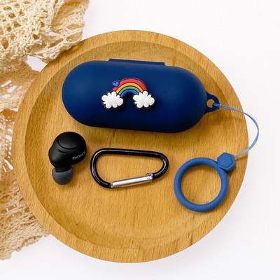 Κάλυμμα ακουστικών DIY Cartoon για θήκη Sony WF-C500 με Αξεσουάρ θήκης σιλικόνης Ασύρματο κουτί ακουστικών Bluetooth με κορδόνι