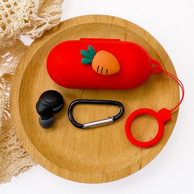 Κάλυμμα ακουστικών DIY Cartoon για θήκη Sony WF-C500 με Αξεσουάρ θήκης σιλικόνης Ασύρματο κουτί ακουστικών Bluetooth με κορδόνι