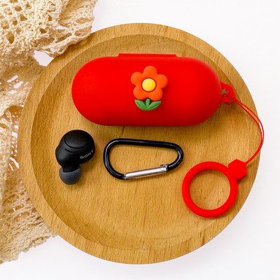 Κάλυμμα ακουστικών DIY Cartoon για θήκη Sony WF-C500 με Αξεσουάρ θήκης σιλικόνης Ασύρματο κουτί ακουστικών Bluetooth με κορδόνι