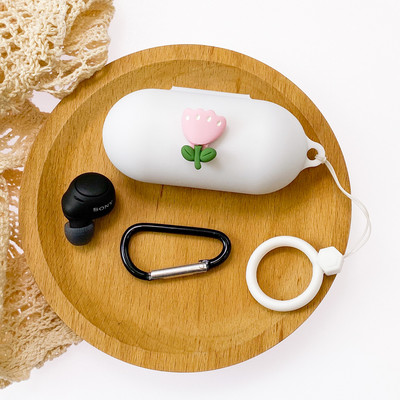 Κάλυμμα ακουστικών DIY Cartoon για θήκη Sony WF-C500 με Αξεσουάρ θήκης σιλικόνης Ασύρματο κουτί ακουστικών Bluetooth με κορδόνι