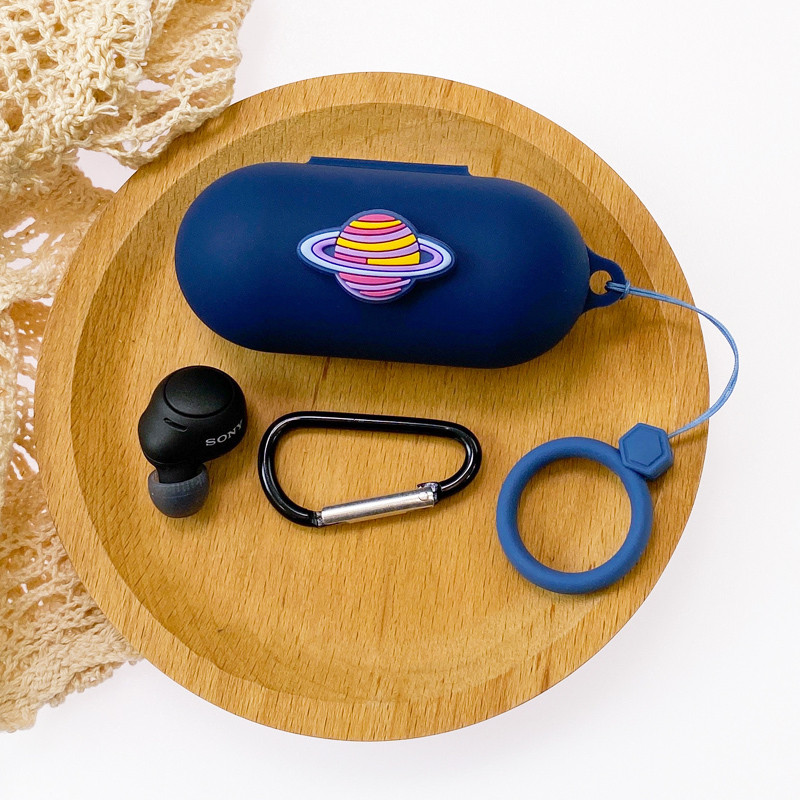Κάλυμμα ακουστικών DIY Cartoon για θήκη Sony WF-C500 με Αξεσουάρ θήκης σιλικόνης Ασύρματο κουτί ακουστικών Bluetooth με κορδόνι