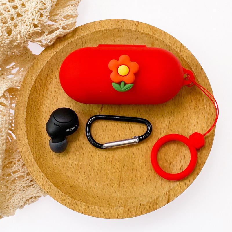 Κάλυμμα ακουστικών DIY Cartoon για θήκη Sony WF-C500 με Αξεσουάρ θήκης σιλικόνης Ασύρματο κουτί ακουστικών Bluetooth με κορδόνι