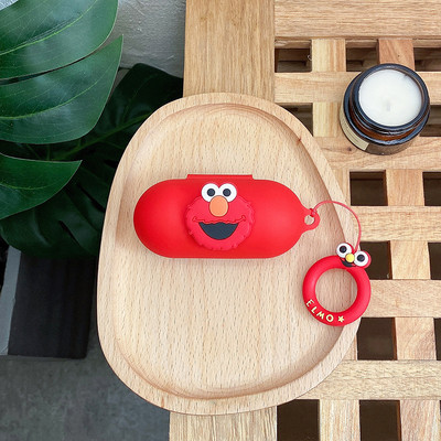 Animacinis silikoninis apsauginis dėklas, skirtas Sony WF-C500 su dirželiu belaidžio Bluetooth ausinių dėžutės silikono dėklo priedais