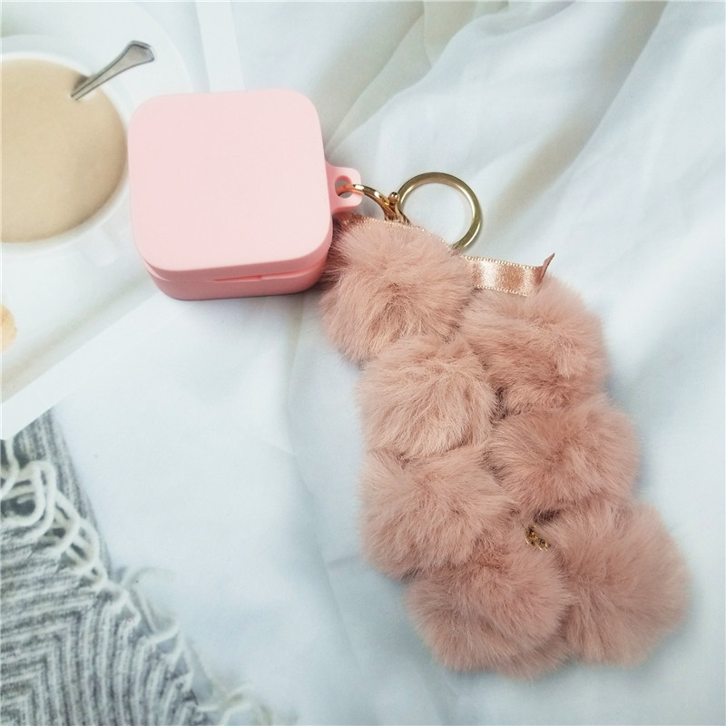 Mielas vynuogių pliušinis pakabukas silikoninis aukštos kokybės dėklas skirtas Xiaomi Mi Air2 SE Bluetooth ausinių dėklo dangtelis su raktų pakabuku