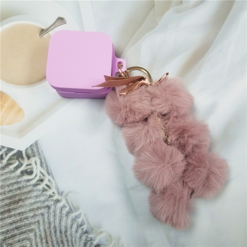 Mielas vynuogių pliušinis pakabukas silikoninis aukštos kokybės dėklas skirtas Xiaomi Mi Air2 SE Bluetooth ausinių dėklo dangtelis su raktų pakabuku