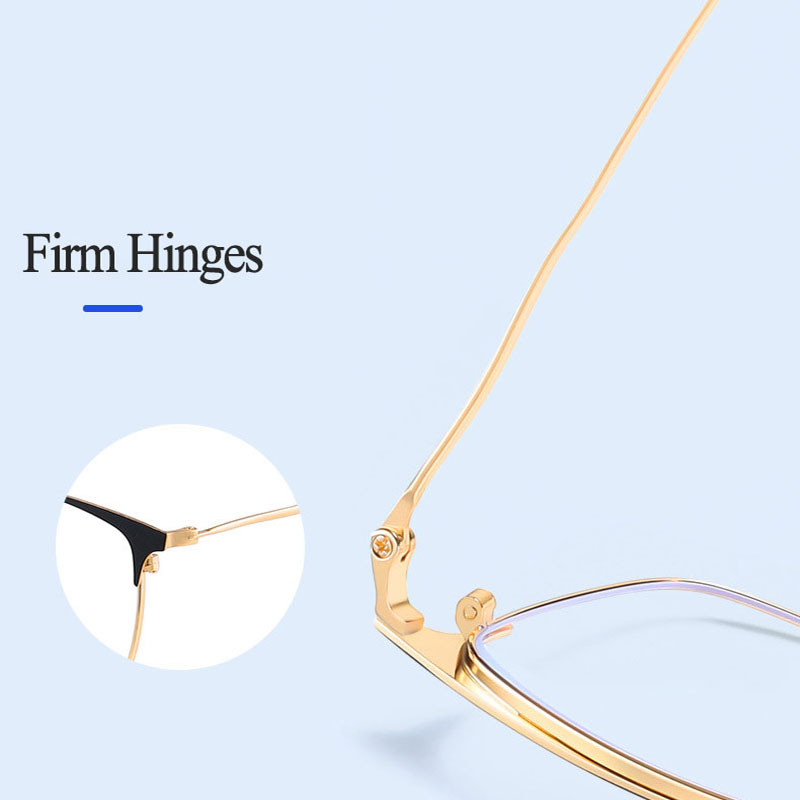 Novi dolazak iz 2021. Retro Anti Blue Ray optičke naočale s punim okvirom Naočale s metalnim okvirom za uniseks s opružnim šarkama Hot Prodaja